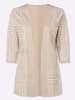 Sieh an! Long-Shirtjacke in beige-ecru-bedruckt