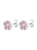 Elli Ohrringe 925 Sterling Silber Blume in Rosa