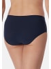 Schiesser Panty Invisible Cotton in Weiß / dunkelblau