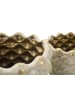 Mauro Ferretti Braunes Keramik-Übertopf-Set, zweiteilig, Ø 23 x 18 - 18,5 x 15,5 cm