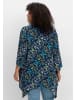 sheego Longbluse in tiefblau-bedruckt