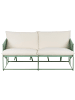 Beliani Gartensofa PONTE in Grün/Beige - (W) 160 x (H) 88 x (L) 94 cm