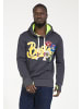 PLUS EIGHTEEN Herren Kapuzenpullover in Marine Melange