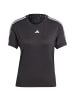 adidas Performance Trainingsshirt Train Essential 3 Stripes in schwarz / weiß