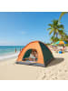 relaxdays Popup Strandzelt in Orange/ Grün - (B)200 x (H)135 x (T)200 cm