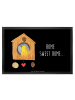 Mr. & Mrs. Panda Schmutzfangmatte Vogelhaus Home mit Spruch in Schwarz