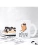 Mr. & Mrs. Panda Glasbecher Faultier Vogel mit Spruch in Transparent