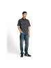 Tom Tailor Halbarmhemd in navy green palm design