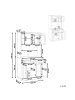 Beliani Vitrine PIMBA in Weiß/Braun - (W) 100 x (H) 180 x (L) 40 cm