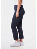 GOLDNER Stretchhose mit Seitenschlitzen in marine