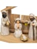 Atmosphera Créateur d'intérieur Weihnachtskrippe mit 7 Figuren in Mehrfarben, (B) 9,5 x (H) 30 x (L) 18 cm