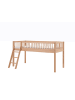58 aufm Kessel HALBHOHES BETT Kelci 90x200 Leiter + Textilset Buche Massivholz natur