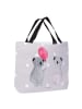 Mr. & Mrs. Panda Tote Bag Koala Luftballon ohne Spruch in Grau Pastell