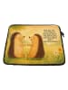 Mr. & Mrs. Panda Laptop Tasche Igel Liebe Design mit Spruch in Weiß