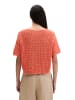 Marc O'Polo Kurzarm-Strickpullover boxy in Warm Orange