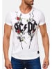 Arizona-Shopping T Shirt AC/DC Rosen Print H2164 in Weiß