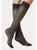 Kunert Feinkniestrümpfe Satin Look 40 weicher Bund in Graphit