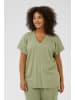 KAFFE curve Kurzarm-Bluse KCmille Loose fit in Oil Green