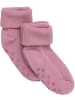 Minymo Kinder Socken "Baby rib sock w. ABS (2-pack)" in Lila