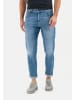 Camel Active Tapered Fit Destroyed Jeans mit Smartphone Tasche in Denim Blau