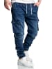 Amaci&Sons Sweathose im Denim Look ALSIP in Dunkelblau