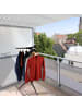 relaxdays Bügelwäscheständer in Schwarz/Grau -  (H)129 x Ø 62 cm