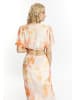 IZIA Damen Bluse Mit Batikmuster in Orange Mehrfarbig