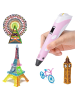 Wisam® 3D Drucker Stift Set Rosa für Kinder Erwachsene mit 3 Farben 1.75mm