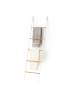 relaxdays Handtuchleiter in Weiß/ Natur - (B)45 x (H)164 x (T)2 cm