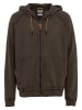 Camel Active Sweatjacke mit Kapuze in Dunkel khaki