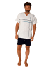 NORMANN Shorty Schlafanzug kurzarm Pyjama - 84256 in grau