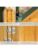 tectake Gartenschrank mit Satteldach Kadi 80,5 x 60 x 213,5 cm, braun