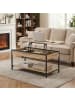 VASAGLE Couchtisch Barnet in Kamelbraun-Schwarz - (B)100 x (H)63 x (T)50 cm