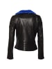 Roberto Geissini Alla Lederjacke Schwarz Blau