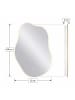 relaxdays Badspiegel "Welle" - (B)52 x (H)80 cm