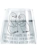 Mr. & Mrs. Panda Trinkglas Pinguine trösten mit Spruch in Transparent