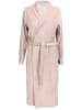 Aquarti Bamen Bademantel mit Schalkragen aus Velours in beige