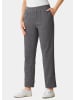 GOLDNER Loungehose Flauschige 7/8-Hose, Fischgratmuster in grau / schwarz / gemustert
