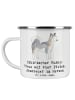 Mr. & Mrs. Panda Teetasse Sibirischer Husky mit Spruch in Weiß