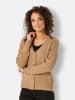 creation L Merino-Kaschmir-Strickjacke in camel-meliert