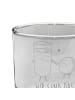 Mr. & Mrs. Panda Whiskey Glas Milch Keks mit Spruch in Transparent