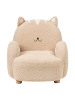 Beliani Kindersessel ZOAR in Beige/Braun - (W) 55 x (H) 59 x (L) 54 cm