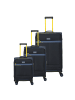 travelite Color Craze 4 Rollen Kofferset 3-teilig mit Dehnfalte blau