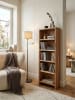 KADIMA DESIGN CD-Regal Massivholz | 90cm, 100 CDs, Akazie in Beige