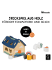 Hauck Holz Steck- und Motorik-Spiel - Haus in bunt