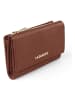 Lazarotti Bologna Leather XL Geldbörse mit Zip-Around Fach Leder 14 cm brown