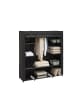 5five Simply Smart Doppelte Textilkleiderschrank DRESSY mit 2 Regalen in Schwarz, 45 x 165 x 155 cm