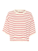 Soaked in Luxury Strickpullover SLSpina Baggy fit in White with Salsa Stripe