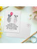 Mr. & Mrs. Panda Postkarte Koala Luftballon mit Spruch in Weiß