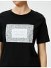 KOTON T-shirt in Schwarz